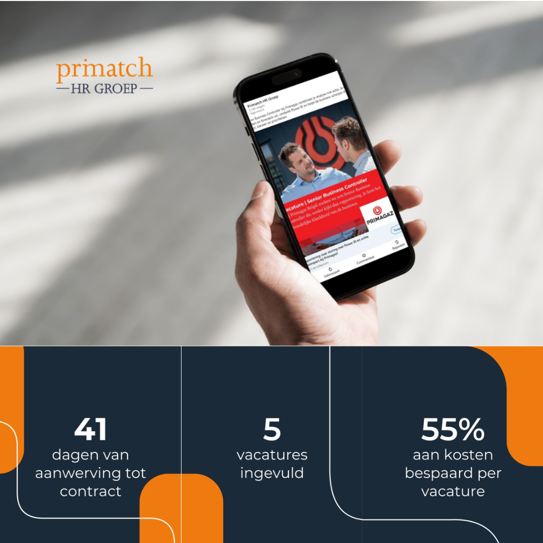 Primatch België behaalt mooie prestaties bij Primagaz op het gebied van recruitment